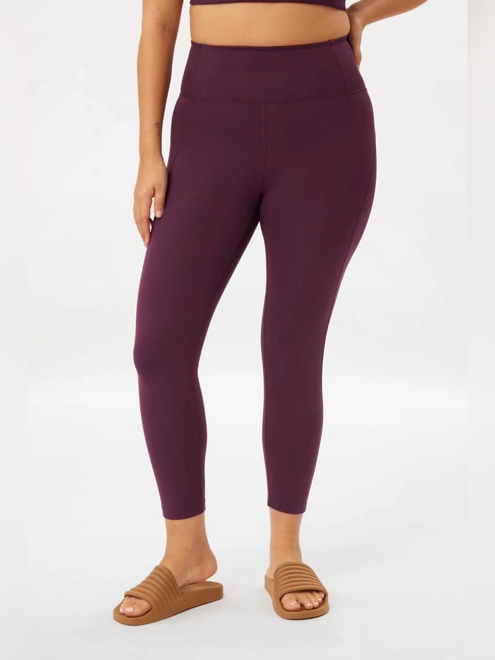 Girlfriend Collective Plum Purple Compressive High Rise Leggings Small 4008